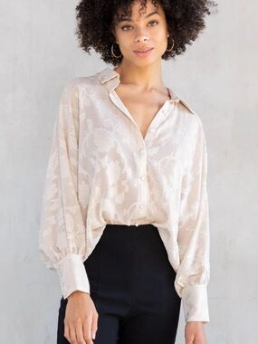 Love stitch Gwyneth Jacquard Blouse